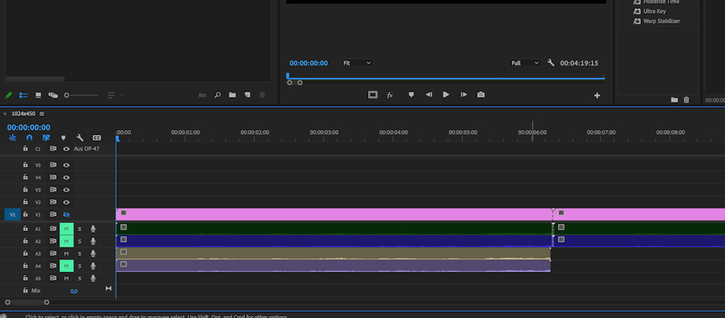 Turn off audio files on timeline in Premiere Pro